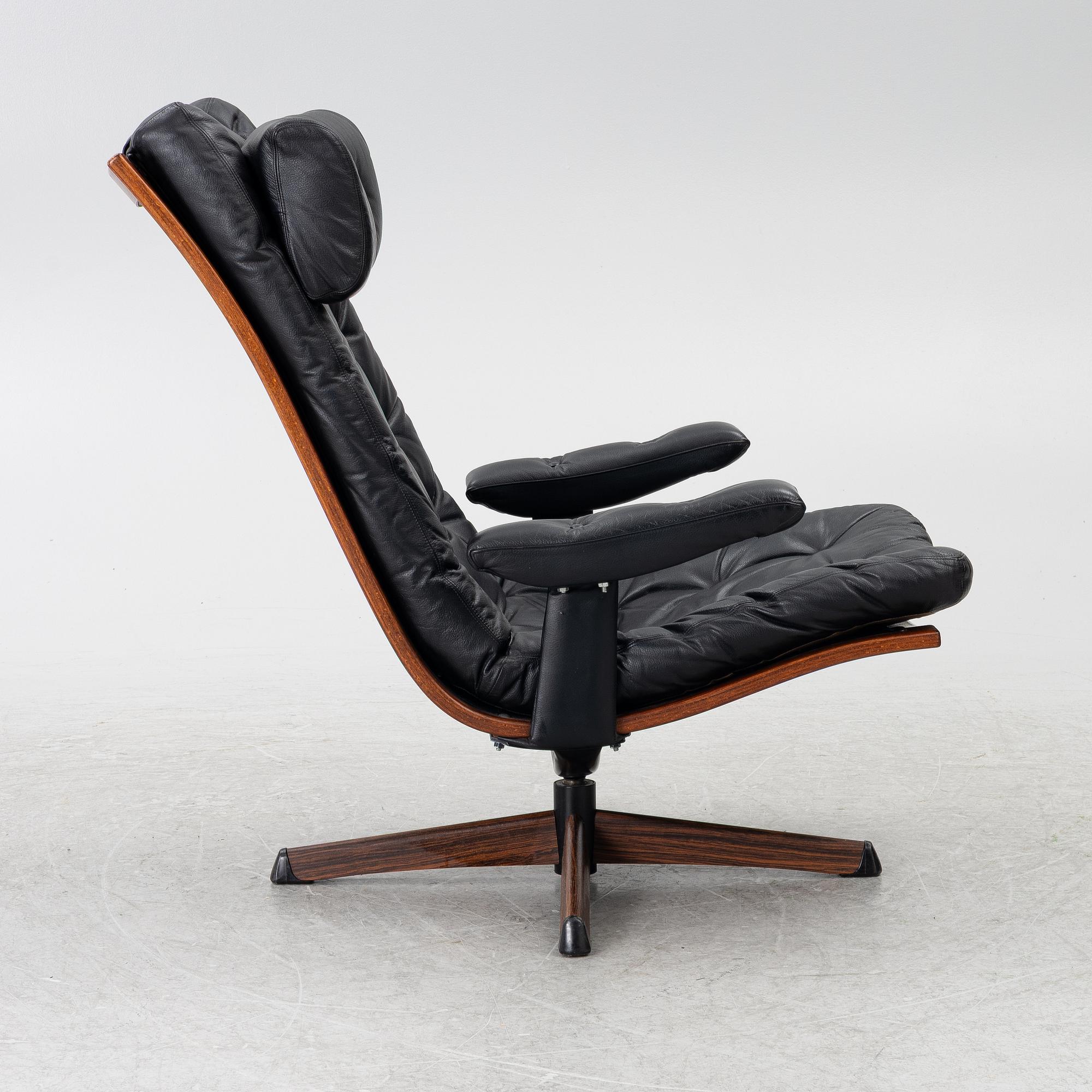 Fåtölj, ”Delfin”, Göte Möbler, Nässjö, 1970-tal.