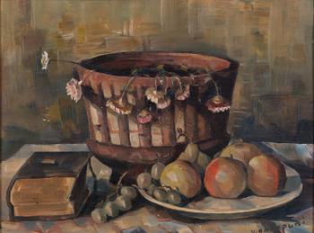 Väinö Kamppuri, olja på pannå, signerad.