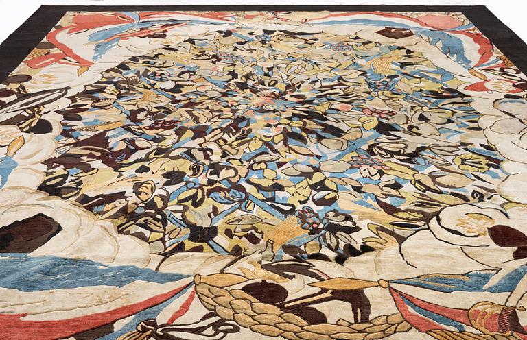 A carpet, c. 460 x 370 cm.