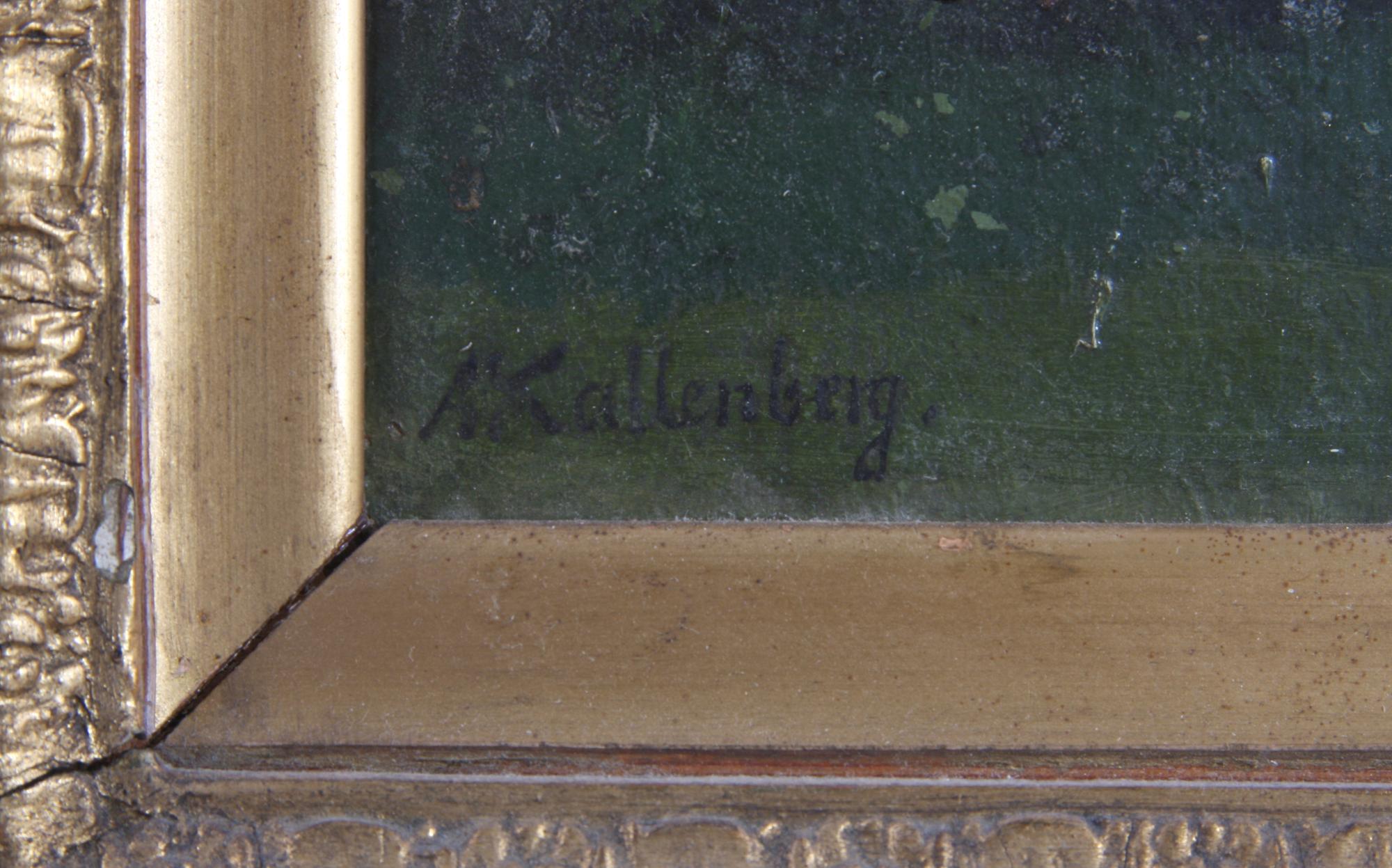 KALLENBERG, ANDERS. Olja på pannå, sign.