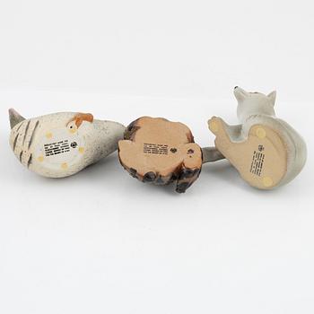 Paul Hoff, figuriner, 5 st, Berguv, Fjällräv, Fjällgås, Tornuggla och Grönfläckig padda, WWF.