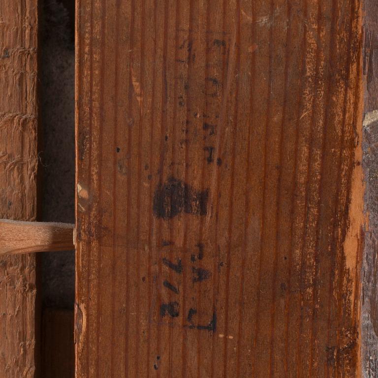 SPEGEL, av Samuel Bomansson (mästare i Stockholm 1756-71, änkan drev verkstaden till 1780-talet). Transition.