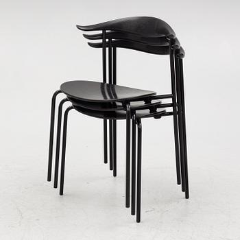 Hans J. Wegner, a set of six black oak chairs, 'CH88T', Carl Hansen & Son, Denmark, 2016.