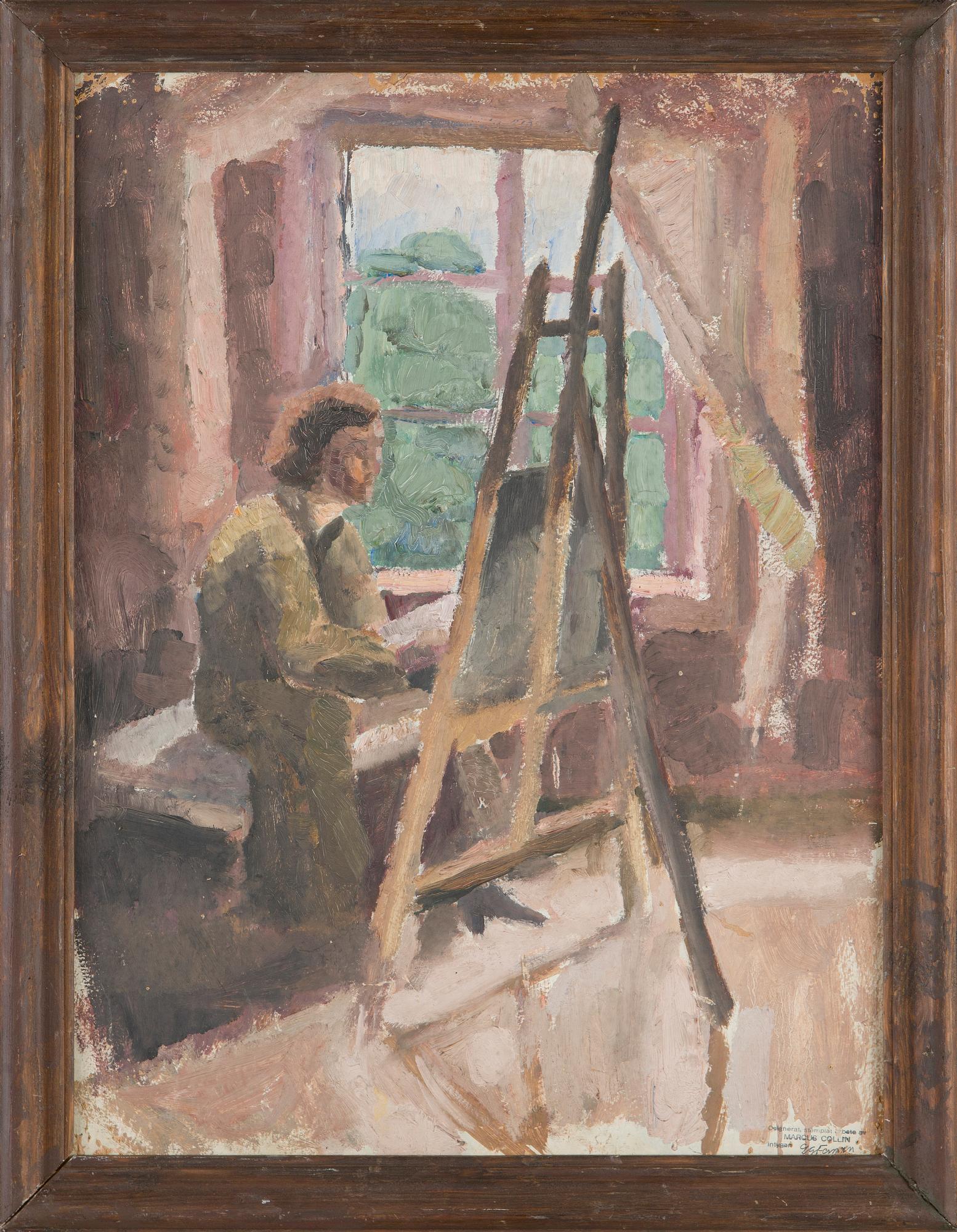 Marcus Collin, Konstnär vid staffliet.