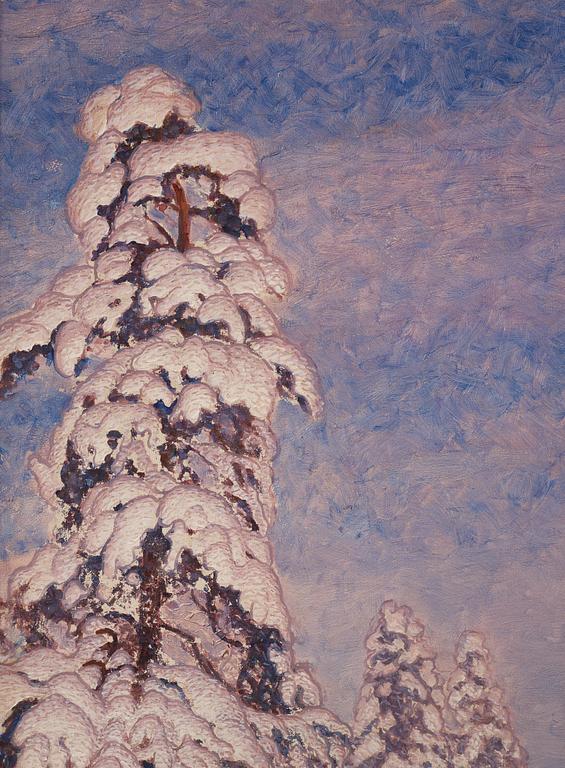 Gustaf Fjaestad, Tracks in the deep snow.