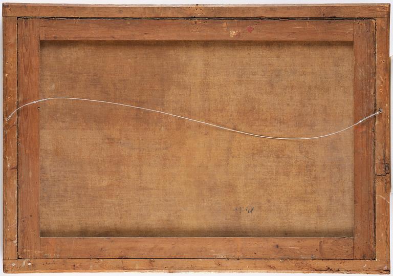 Flemish school, 16th/17th century in the manner of Anton Mirou, Landscape with figure staffage by a village.