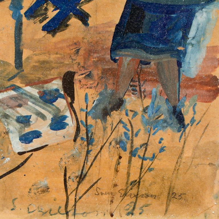 SVEN X:ET ERIXSON, blandteknik på papper, sign o dat -25.