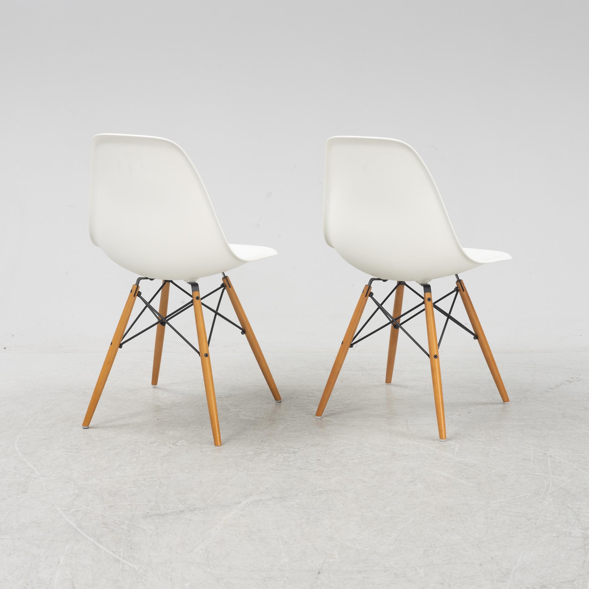Charles and Ray Eames, stolar, 6 st, "Plastic chair DSW", Vitra,