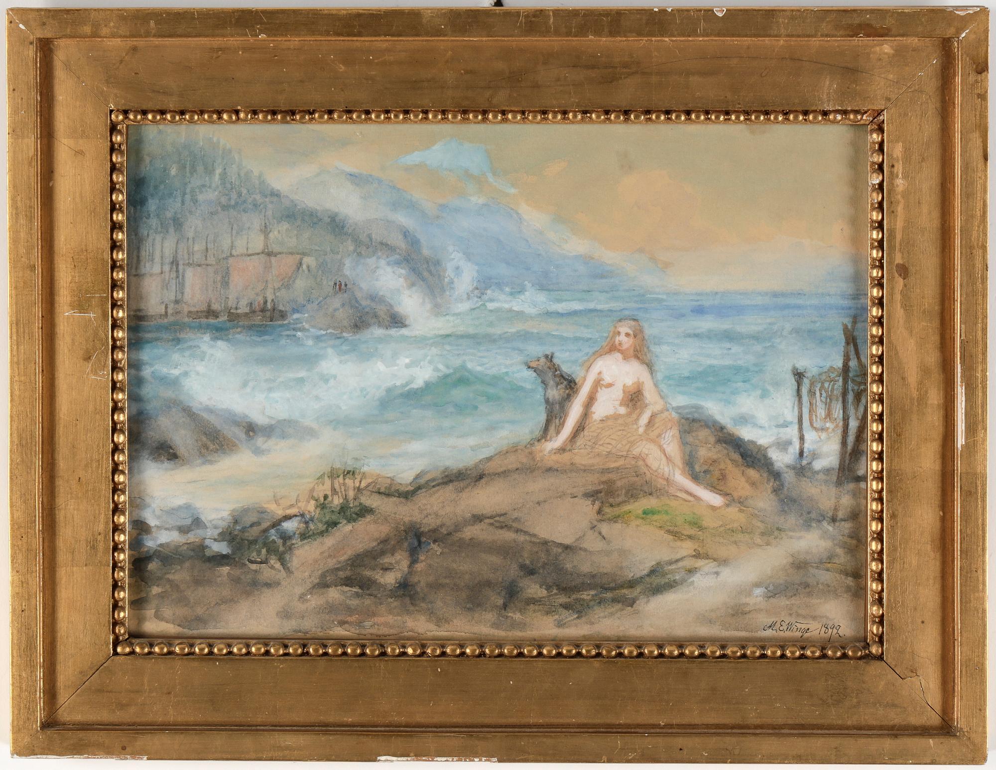 MÅRTEN ESKIL WINGE, akvarell, Sign. o dat. 1892.
