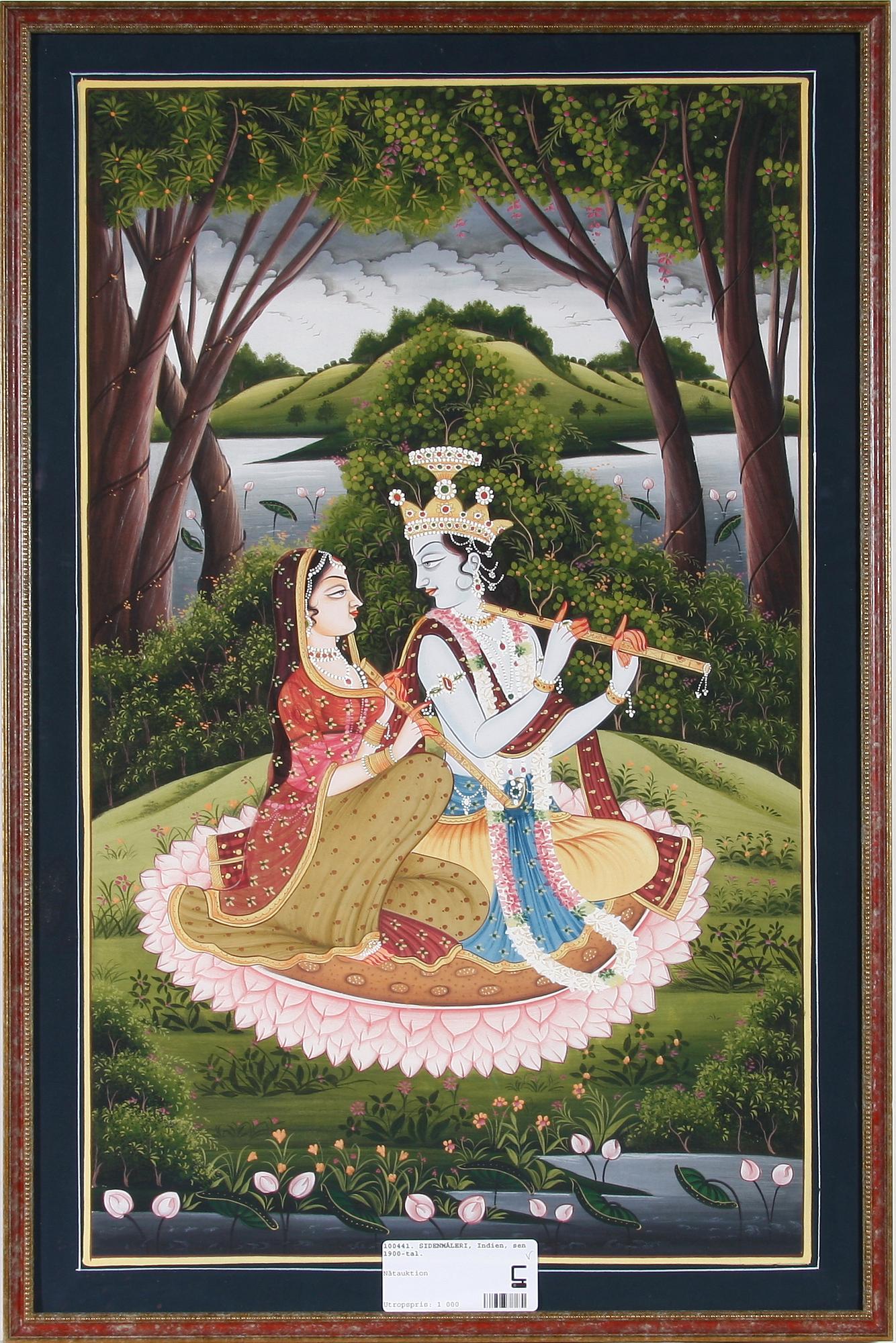 SIDENMÅLERI, Indien, sent 1900-tal.