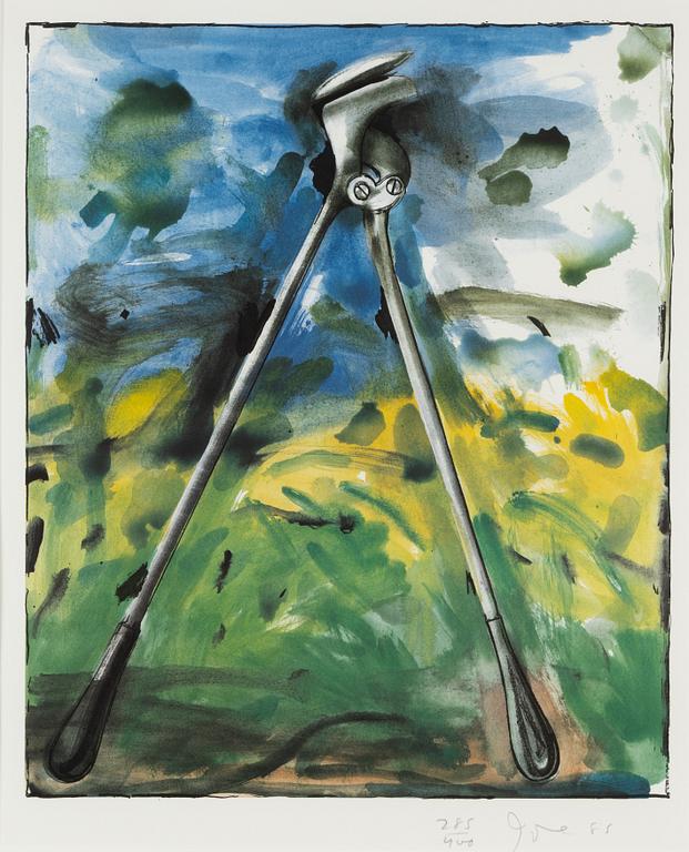 Jim Dine, färglitografi, 1985, signerad 285/400.