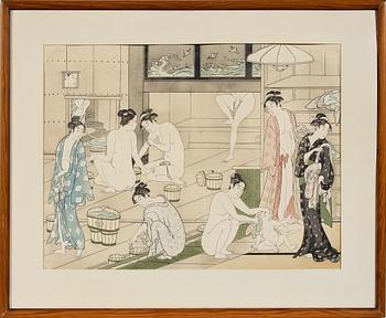 TRÄSNITT, senare tryck, Japan, 1900-tal.