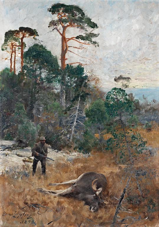 Bruno Liljefors, Hunter at dawn.