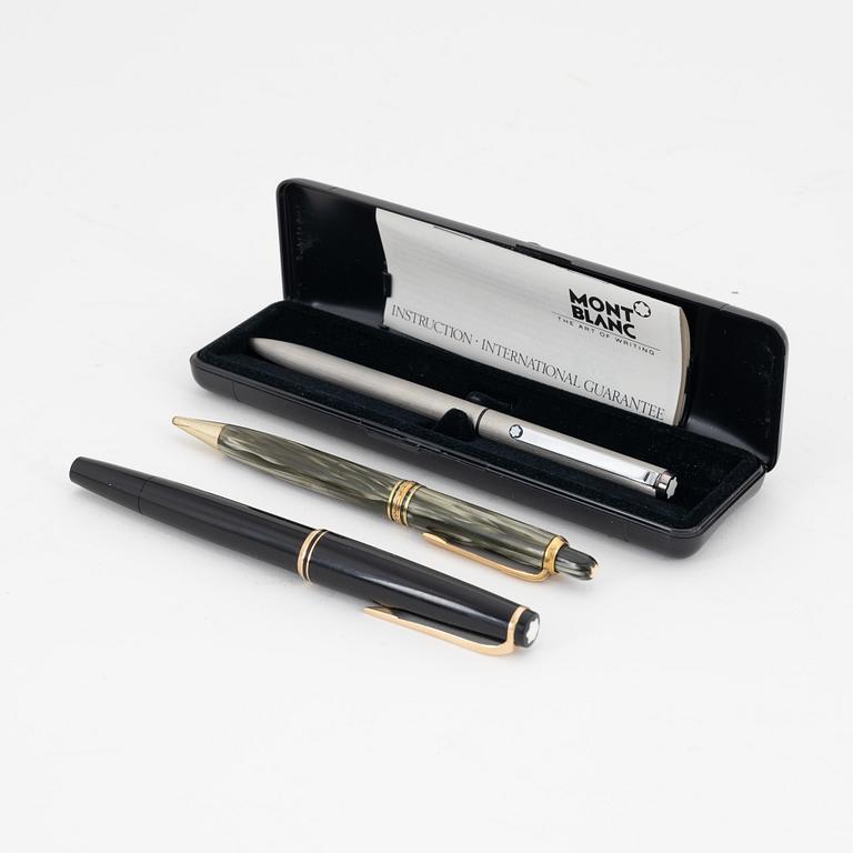 A set of three pens from Montblanc, Germany.