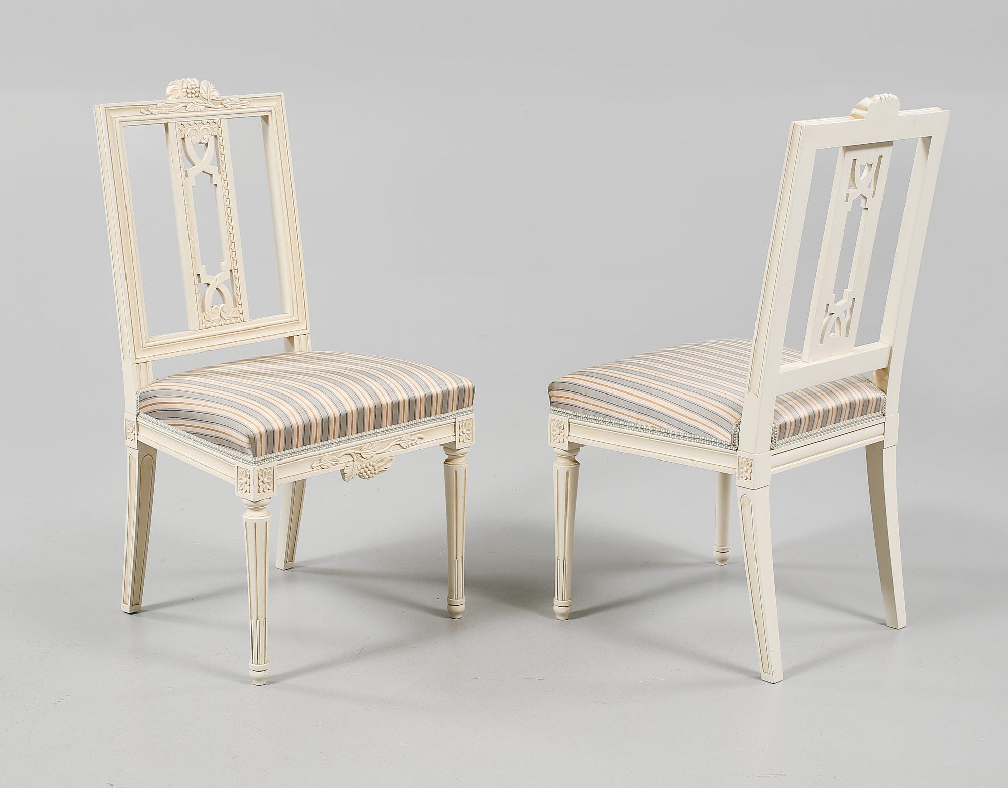 STOLAR, 6 st, gustaviansk stil, 1900-talets andra hälft.