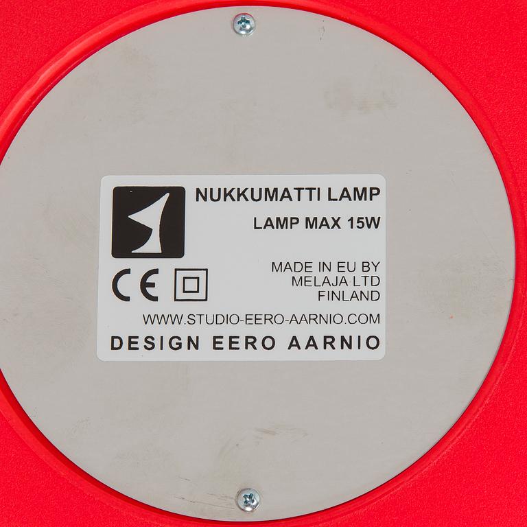 Eero Aarnio, pöytävalaisin, "Nukkumatti, Melaja Oy 2010.