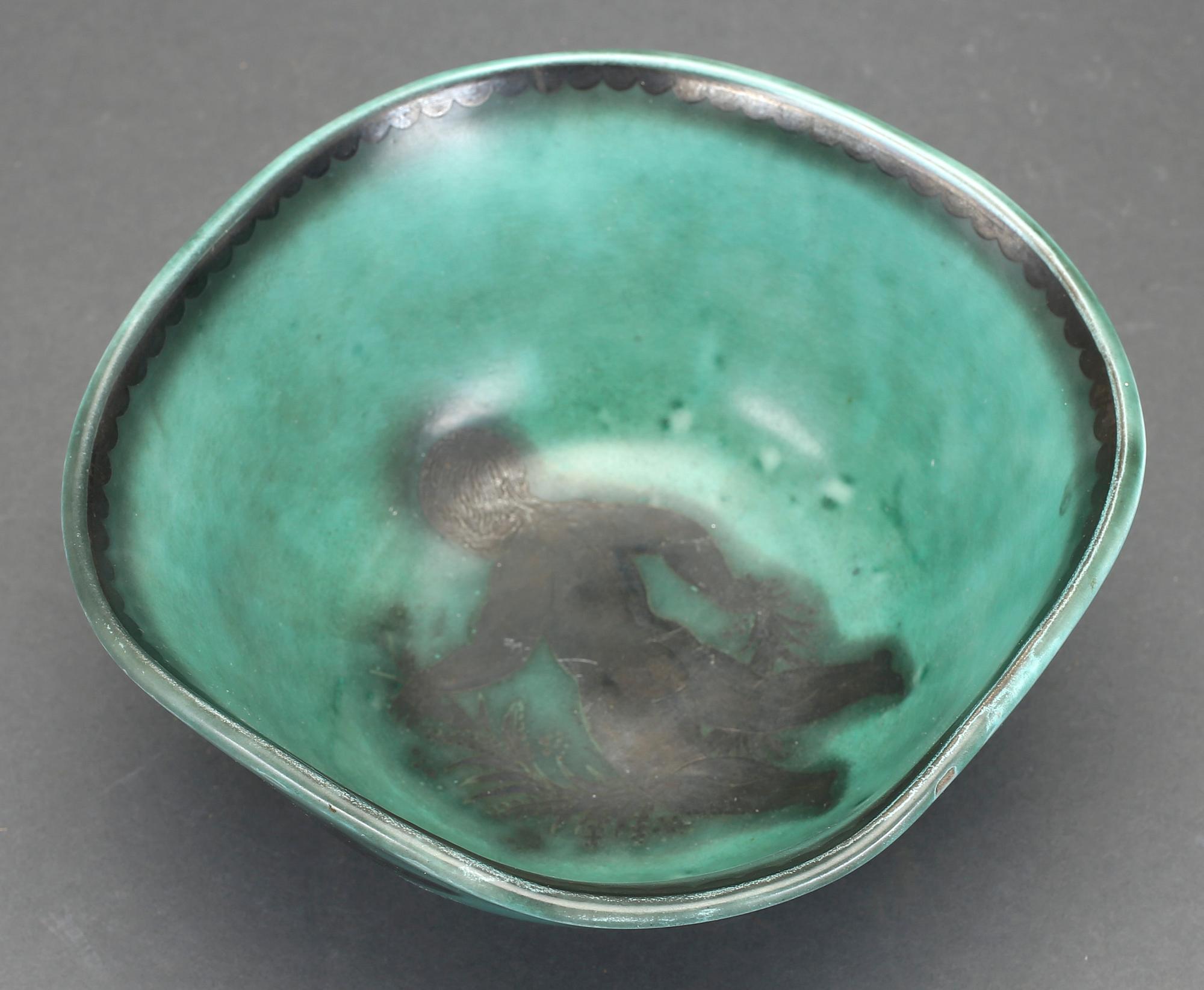 SKÅL, flintgods, Wilhelm Kåge, Argenta, Gustavsberg.