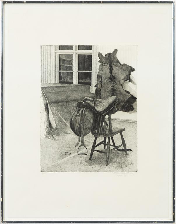 John-E Franzén, "Interiör med sadel".