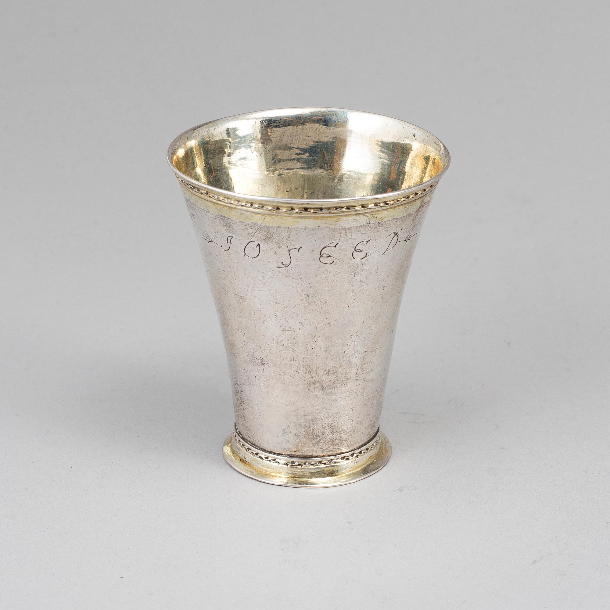 M Simons, bägare, silver, Piteå (1756-59).