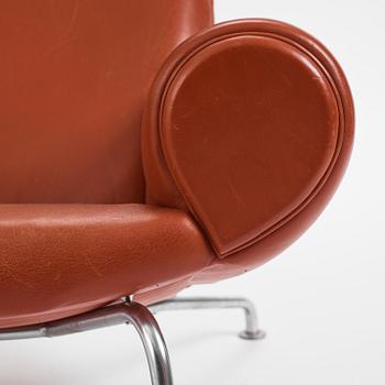 Hans J. Wegner, a brown leather  'Ox Chair', probably executed by AP-stolen, Denmark, 1960's-70's Provenance Sven Lundh.