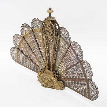 A brass fire grid, early 20th century.