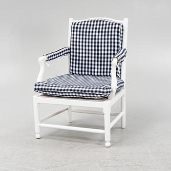 Fåtölj, gustaviansk stil, s.k. Gripsholmsfåtölj, "Medevi brunn", ur IKEA:s 1700-talsserie, 1990-tal.