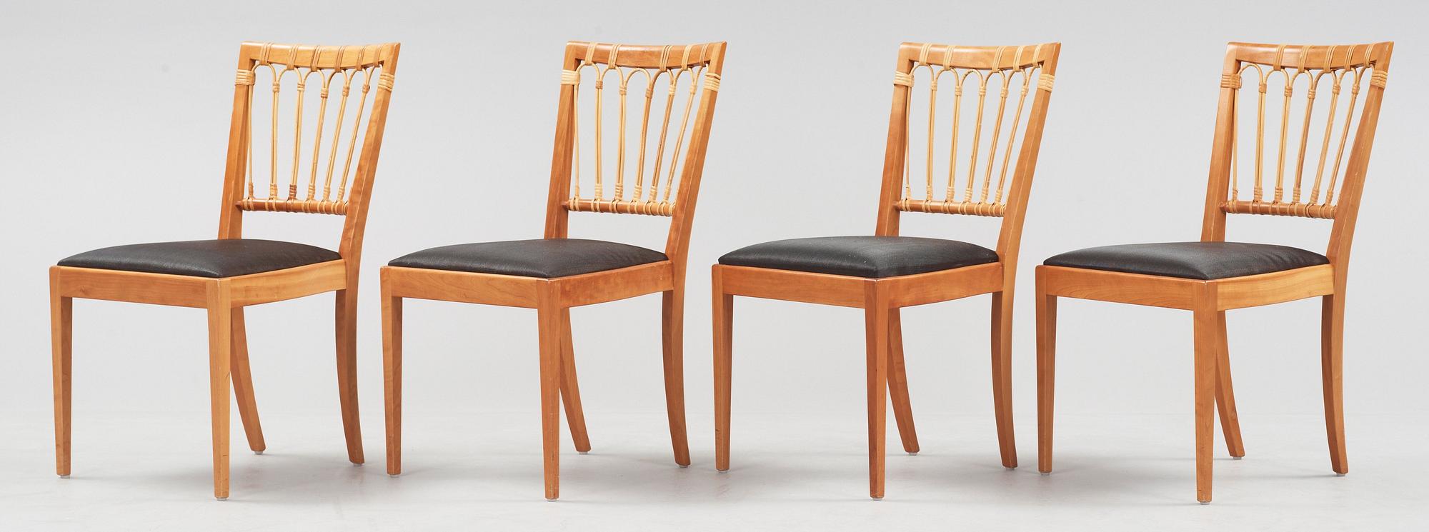 JOSEF FRANK, stolar, 4 st, Firma Svenskt Tenn, modell 1165.