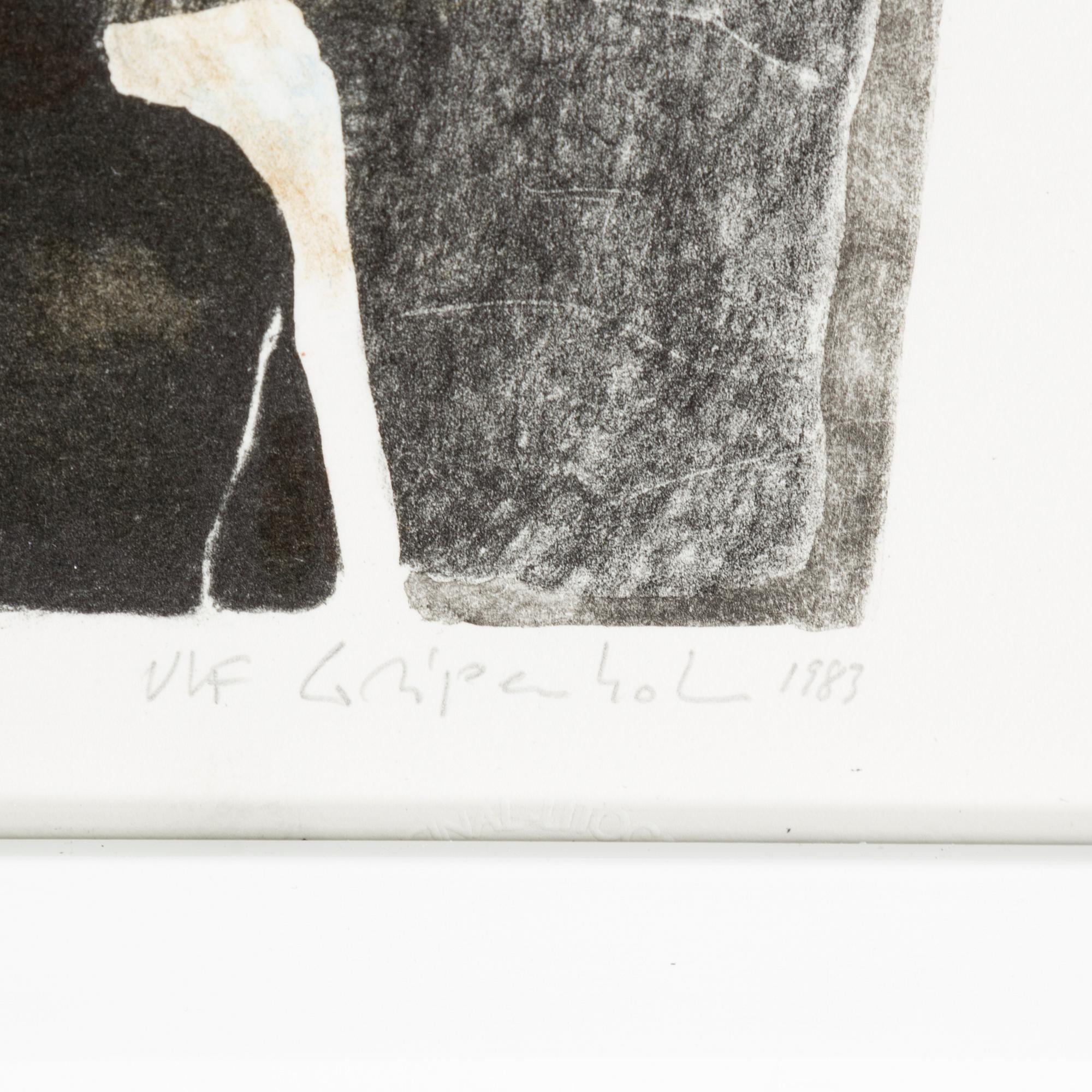 ULF GRIPENHOLM, litografi, signerad, daterad 1983, numrerad 87/150.