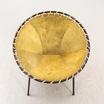 A Hans Olsen 1960s suede "Balloon Chair" armchair for Lea Design.