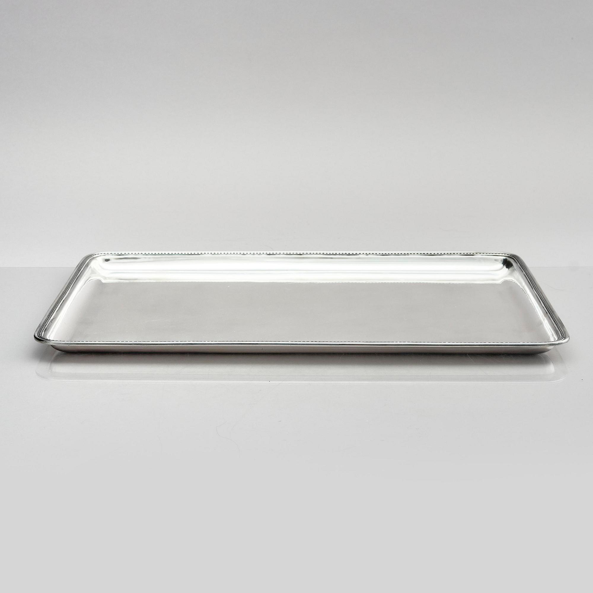 Karl Anderson, a Swedish silver tray, Stockholm 1952.