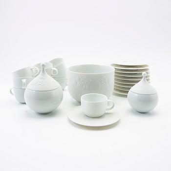 Björn Wiinblad, service pieces, porcelain, 13 pieces, "The Magic Flute"/"Die Zauberflöte", Rosenthal, Germany.