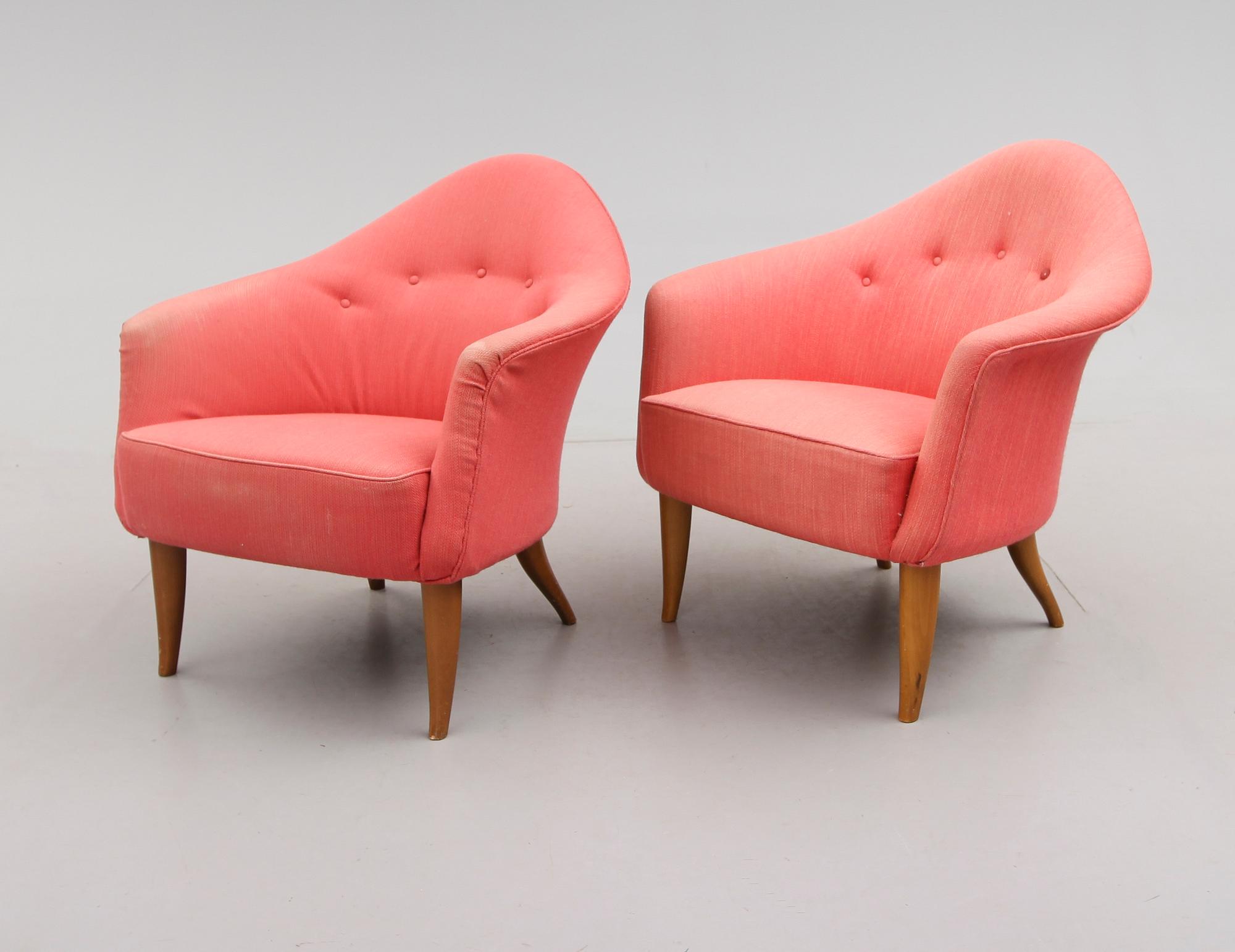 FÅTÖLJER, 1 par, "Lilla Adam", Kerstin Hörlin-Holmqvist, NK:s Triva-serie, 1965.