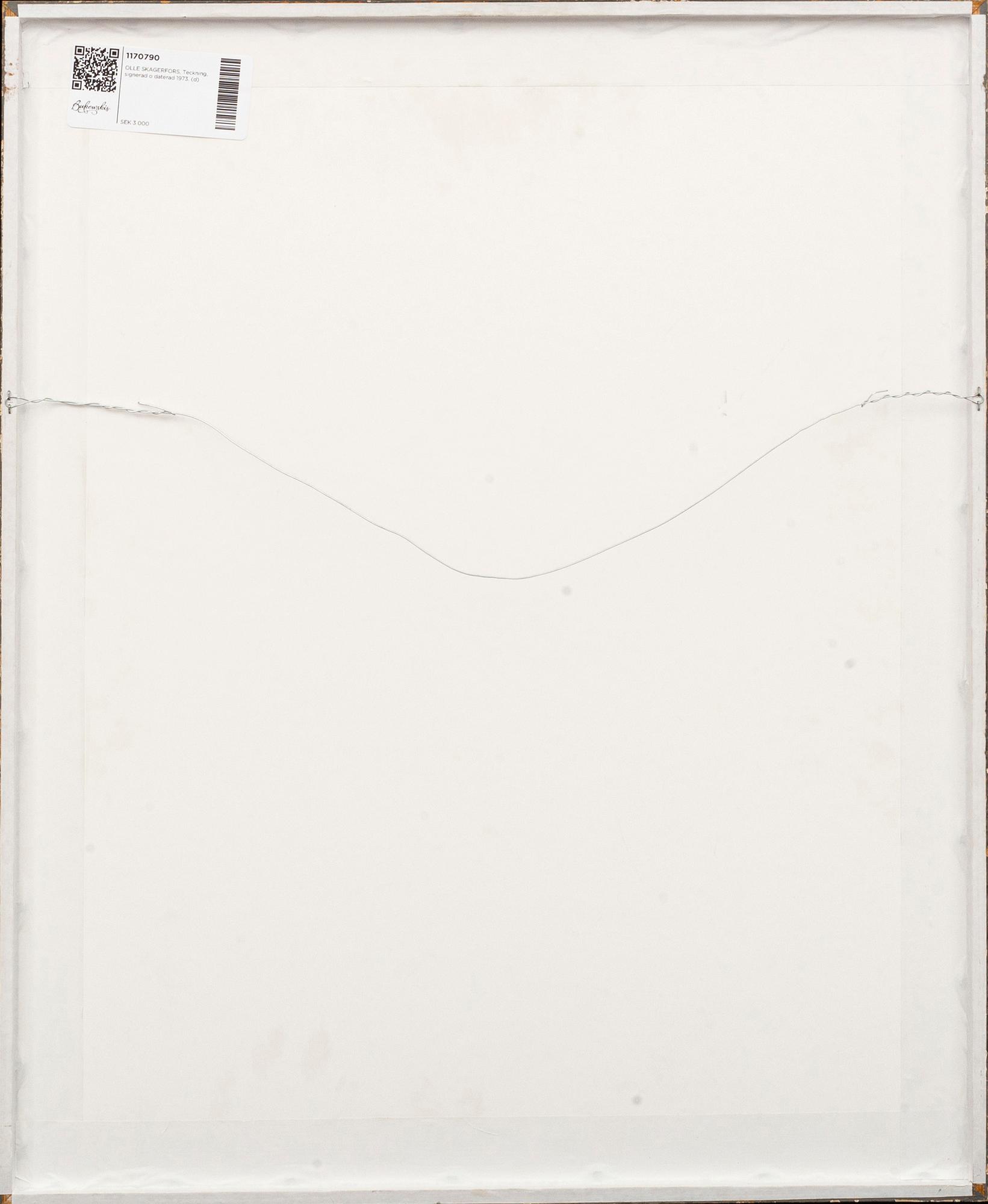OLLE SKAGERFORS, Teckning, signerad o daterad 1973.