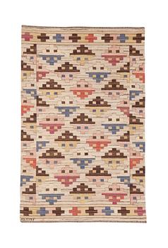 281. Märta Måås-Fjetterström, a carpet, "Munka-Ljungby", flat weave, ca 
 217,5 x 140 cm, signed AB MMF.