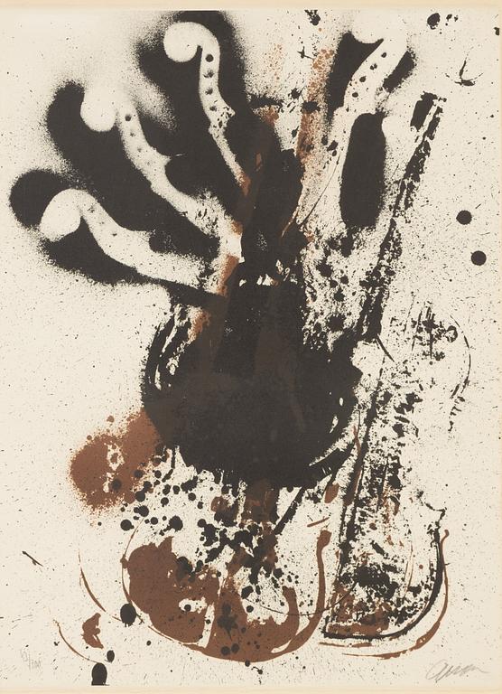 Arman (Armand Pierre Fernandez), lithograph in colours, 1970, signed and numbered 43/300.