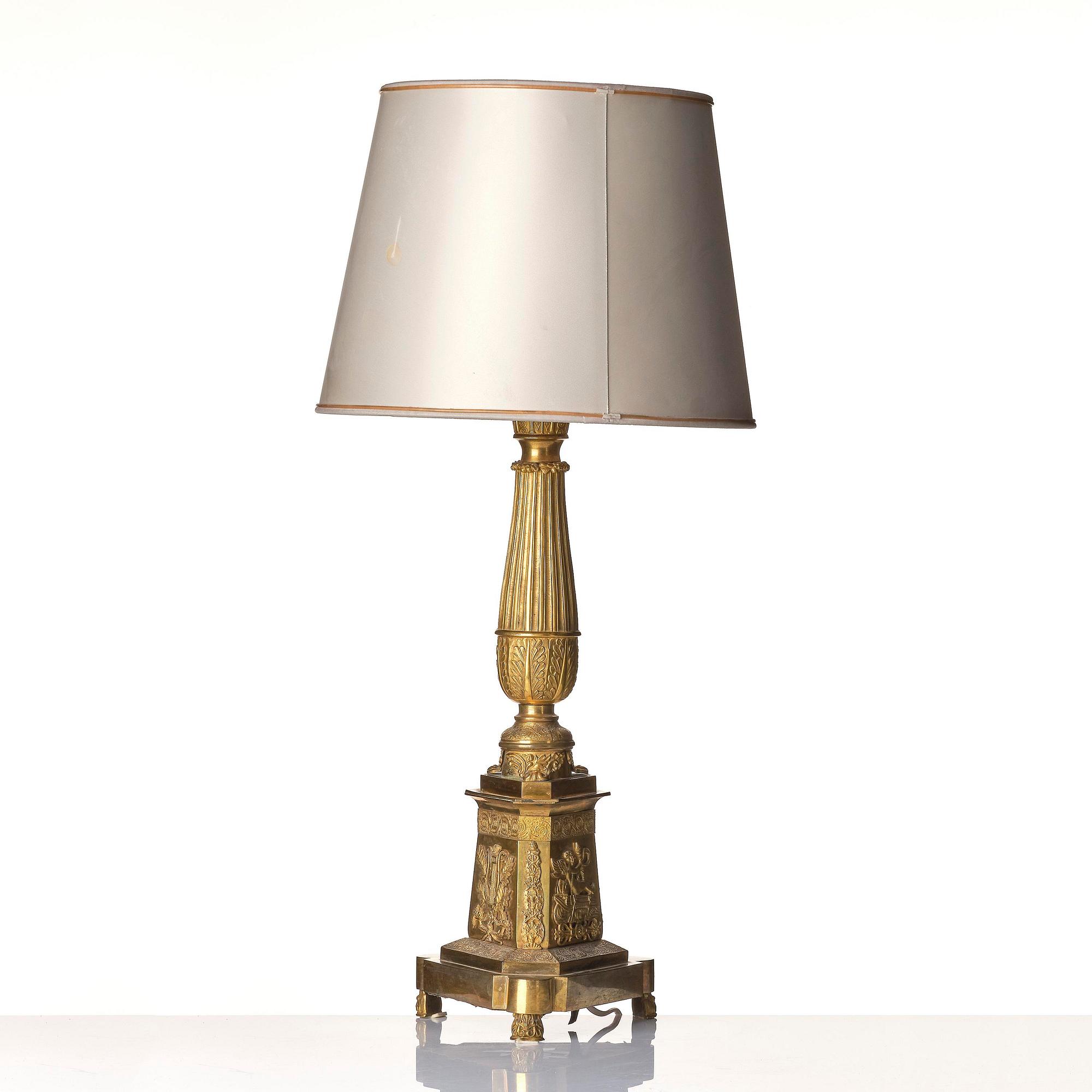 A Russian Empire ormolu lamp, ca 1830's.
