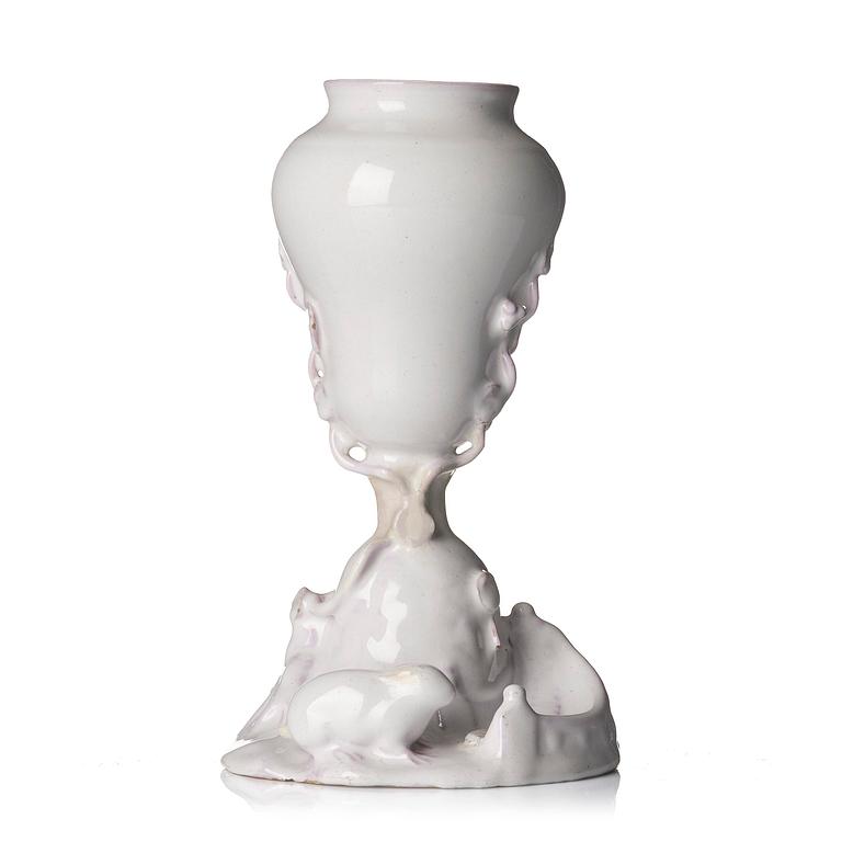 A Swedish Marieberg faience vase, 18th century.