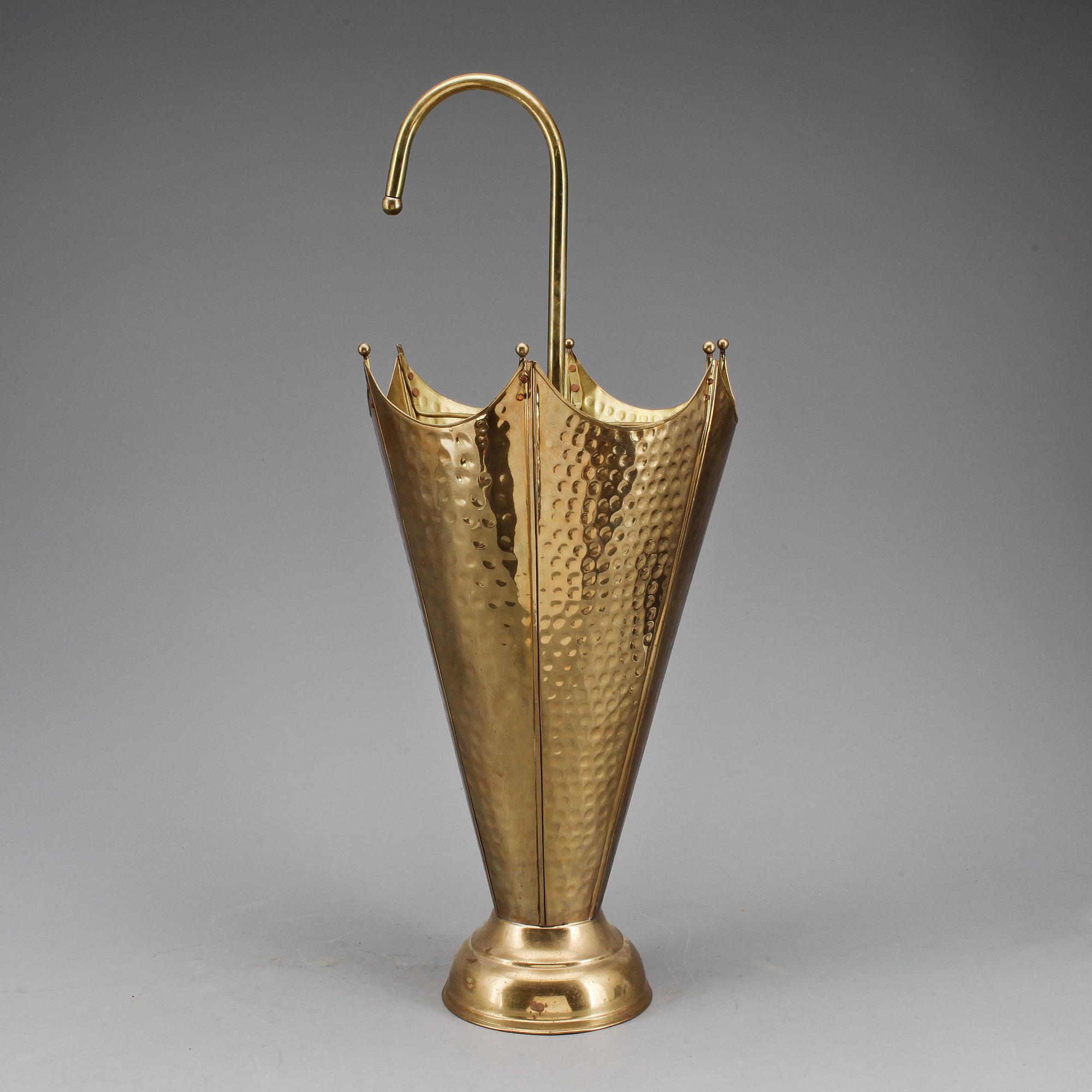 PARAPLYSTÄLL, mässing, 1900-talets mitt.