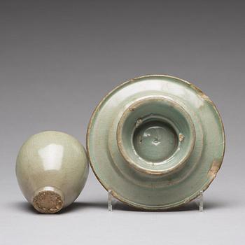 A celadon cup with stand, Korea, Koryo.