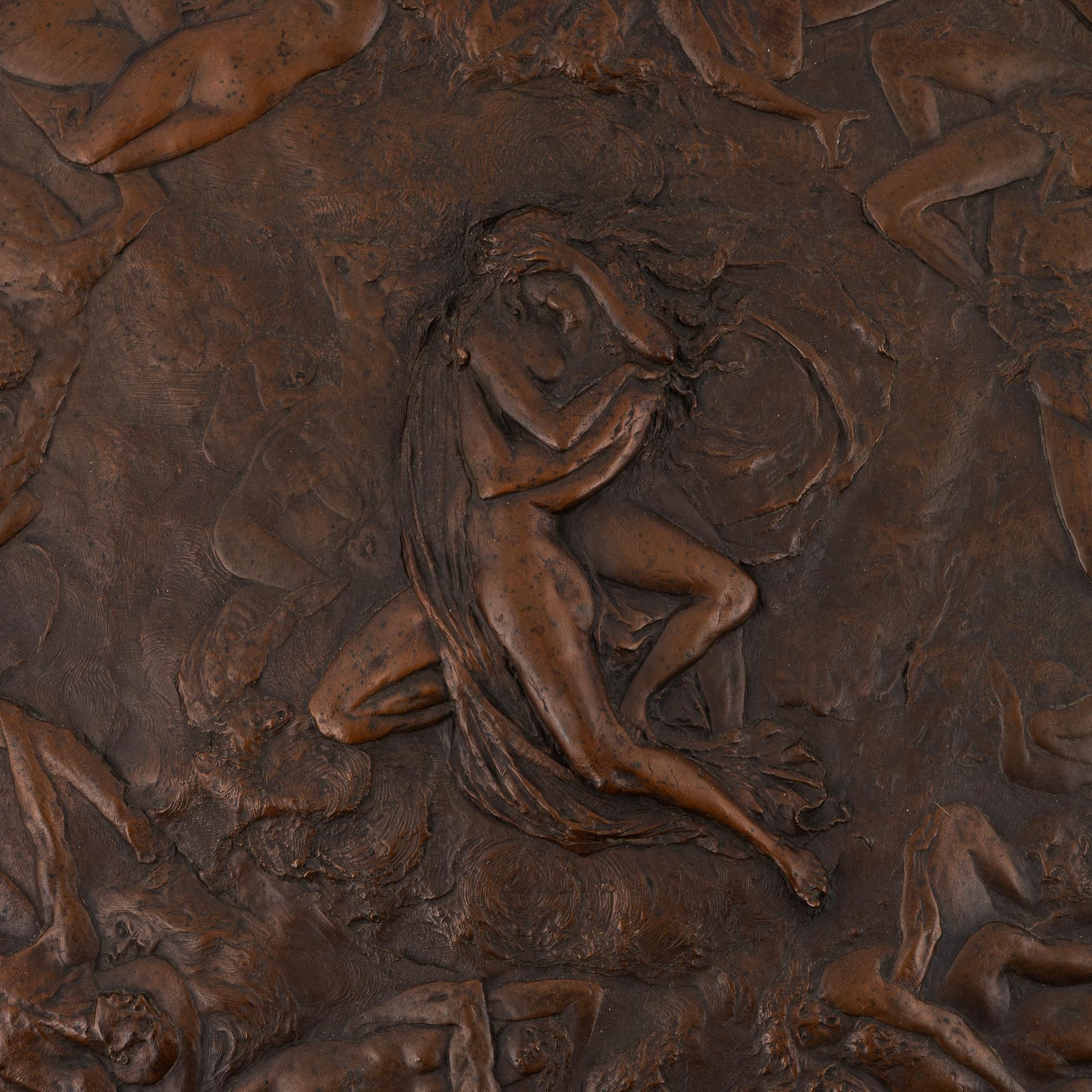 Kopparplåt med ram, omkring år 1900.