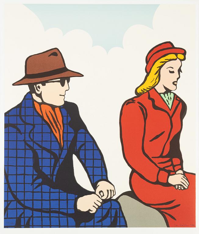 Jan Håfström, lithograph in colours, 2003, signed 506/2000.