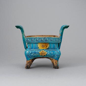 RÖKELSEKAR, lergods, Kina, troligen Mingdynastin.