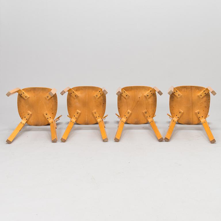 ALVAR AALTO, a set of four late 20th century '69' chairs for Artek.