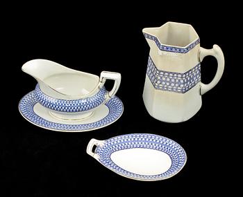 SERVISDELAR, 98 delar, flintgods, "Washington", Rörstrand, 1900-talets början.