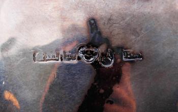 STRÖSOCKERSKÅL, silver, Gustaf Möllenborg, Stockholm 1856. Vikt ca 723 gram.