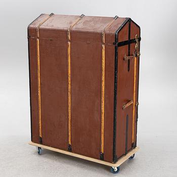 A travel wardrobe marked John A Gahm, Gothenburg, first half of the 20th Century.