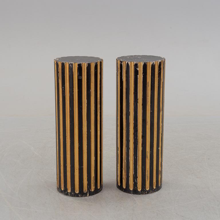 A pair of 19th century pedestals.