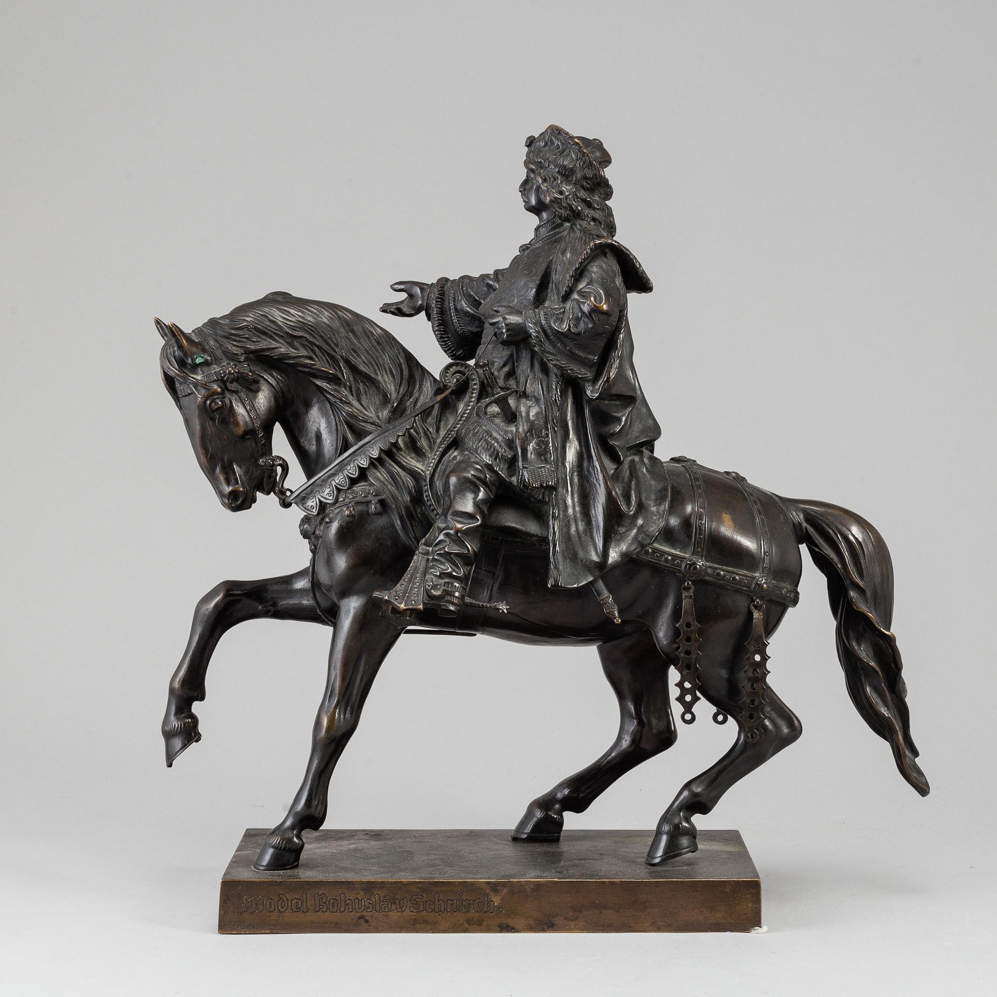 BOHUSLAV SCHNIRCH, sculpture. Bronze. Stamp signed. Height 39.5 cm, length 38 cm.