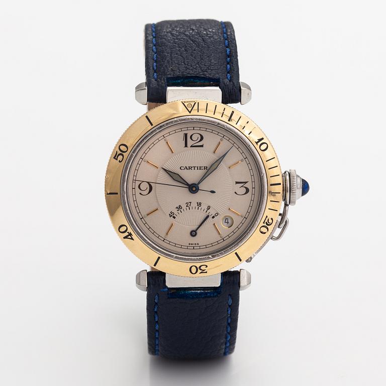 Cartier, Pasha, Power Reserve, wristwatch, 38 mm.