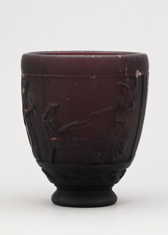 VAS, glas, jugend, bär signatur Georges de Feure.